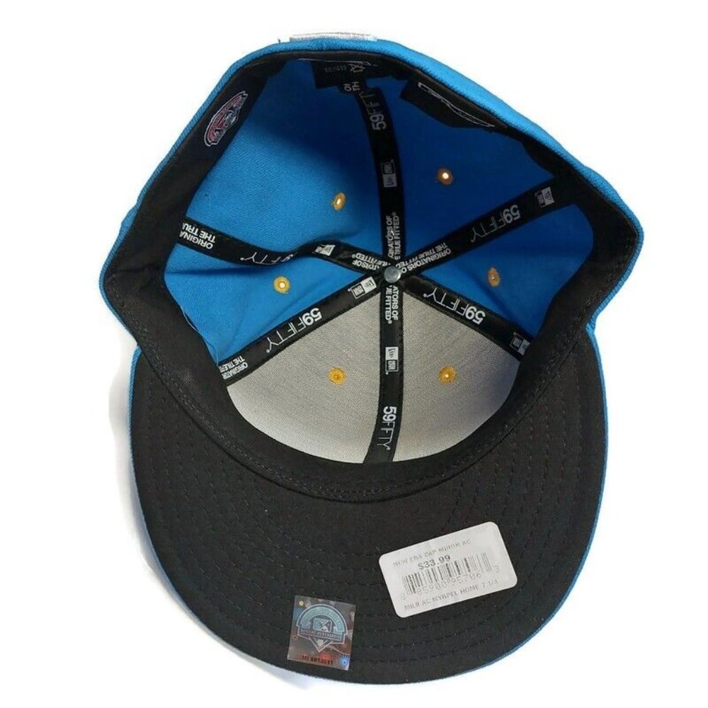 59Fifty Size 7 1/4 New Era Myrtle Beach Pelicans Fitted Hat Cap Blue - Picture 6 of 7
